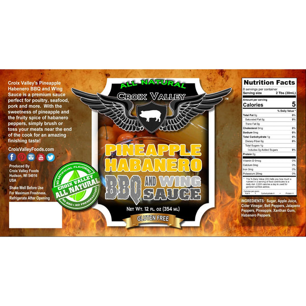 Croix Valley Pineapple Habanero BBQ & Wing Sauce