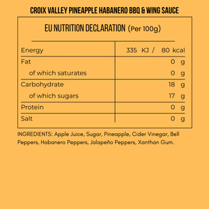 Croix Valley Pineapple Habanero BBQ & Wing Sauce