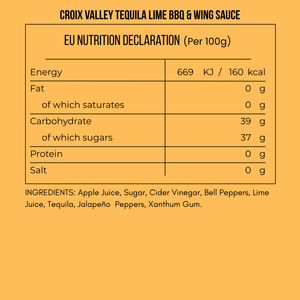 Croix Valley Tequila Lime BBQ & Wing Sauce
